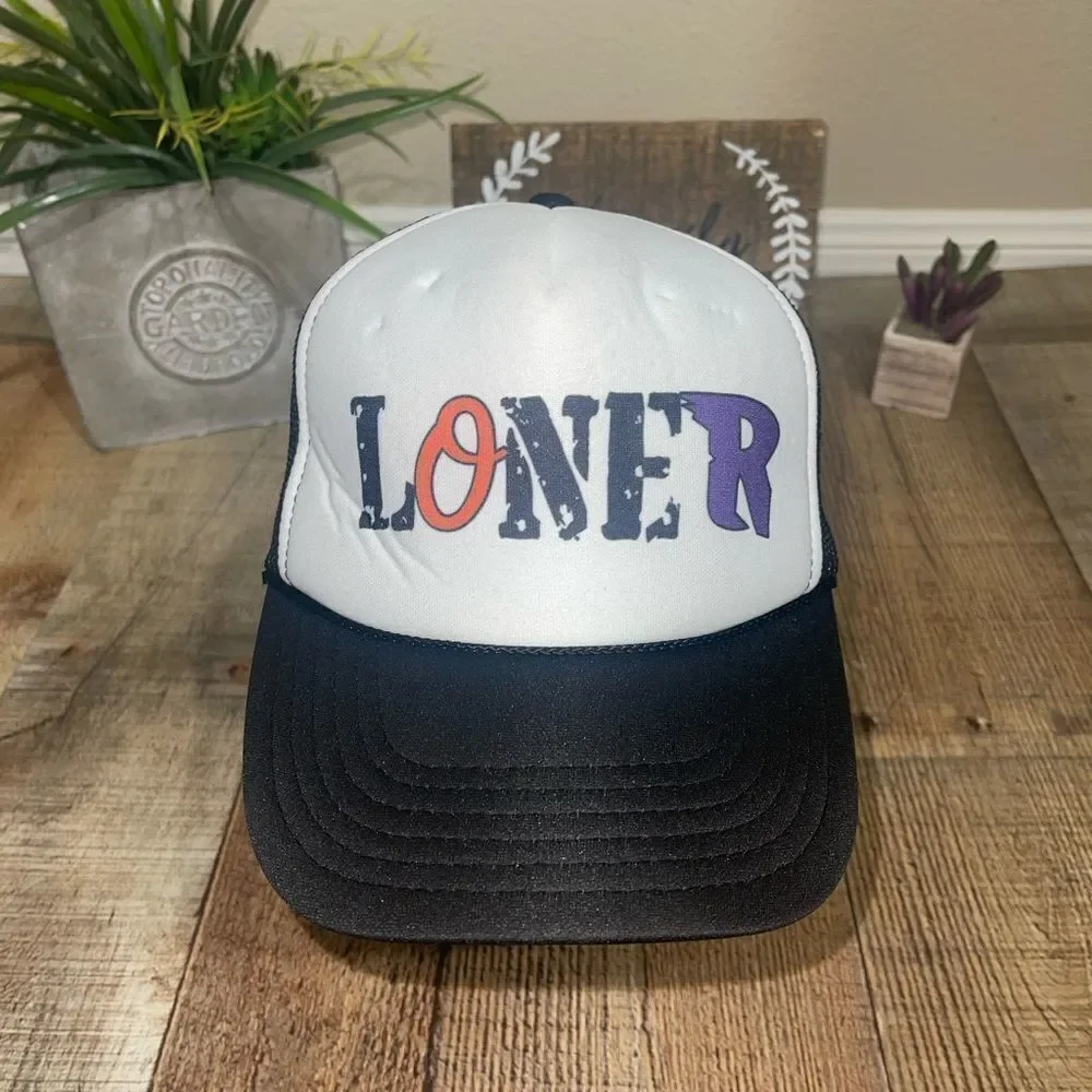 💜 Loner trucker hat snapback with patches